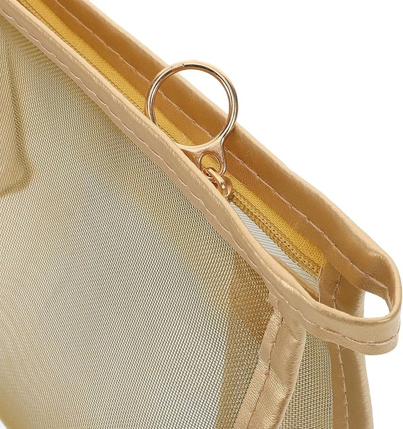 Large Travel Makeup Bag Mesh Cosmetic Organizer Portable Pouch for Women Men - Image 3